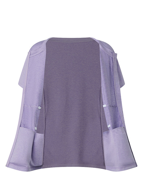 Front-Zip Mastectomy Recovery Shirt with Drain Pockets