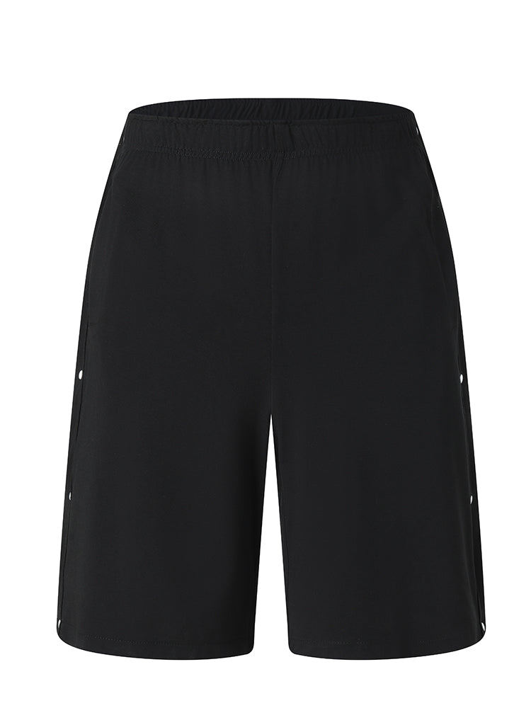 Post-Surgery Recovery Shorts with Side Snaps – Breathable Bamboo Blend, Adjustable Waistband