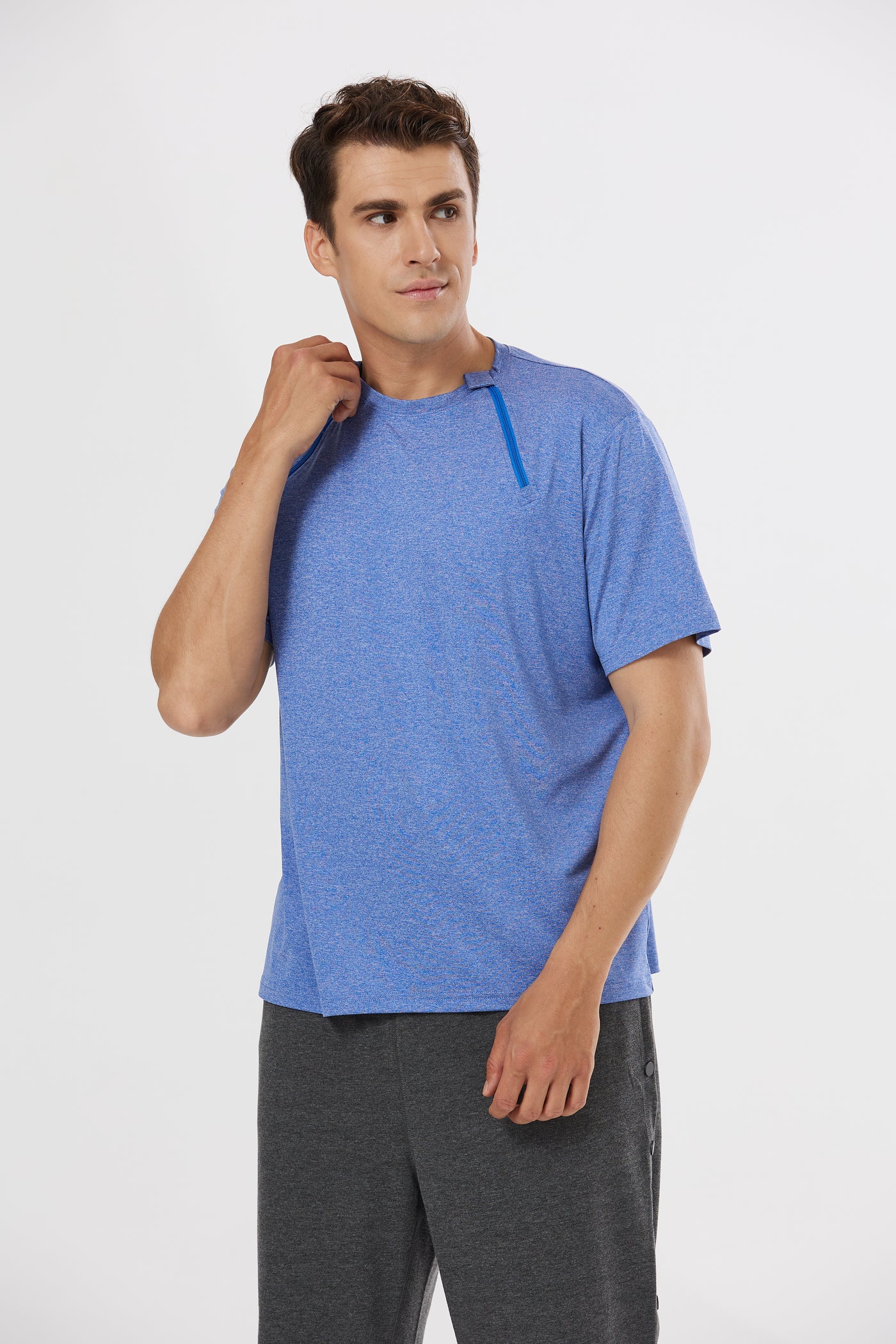 Adaptive Front-Zip Post-Surgery Shirt for Port Access | Unisex Mastectomy & Recovery Tee