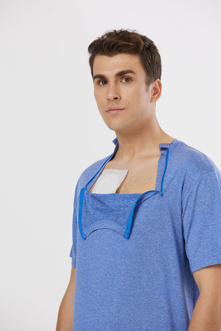 Chest Port Access Shirt for Chemo