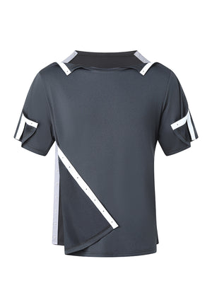 Side-snap shoulder recovery shirt