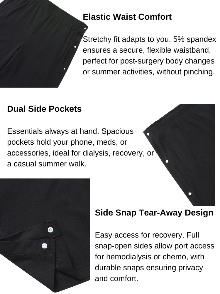 Unsex Post-Surgery Recovery Shirt  – Front Snap Closure, Soft Bamboo-Sorona Blend