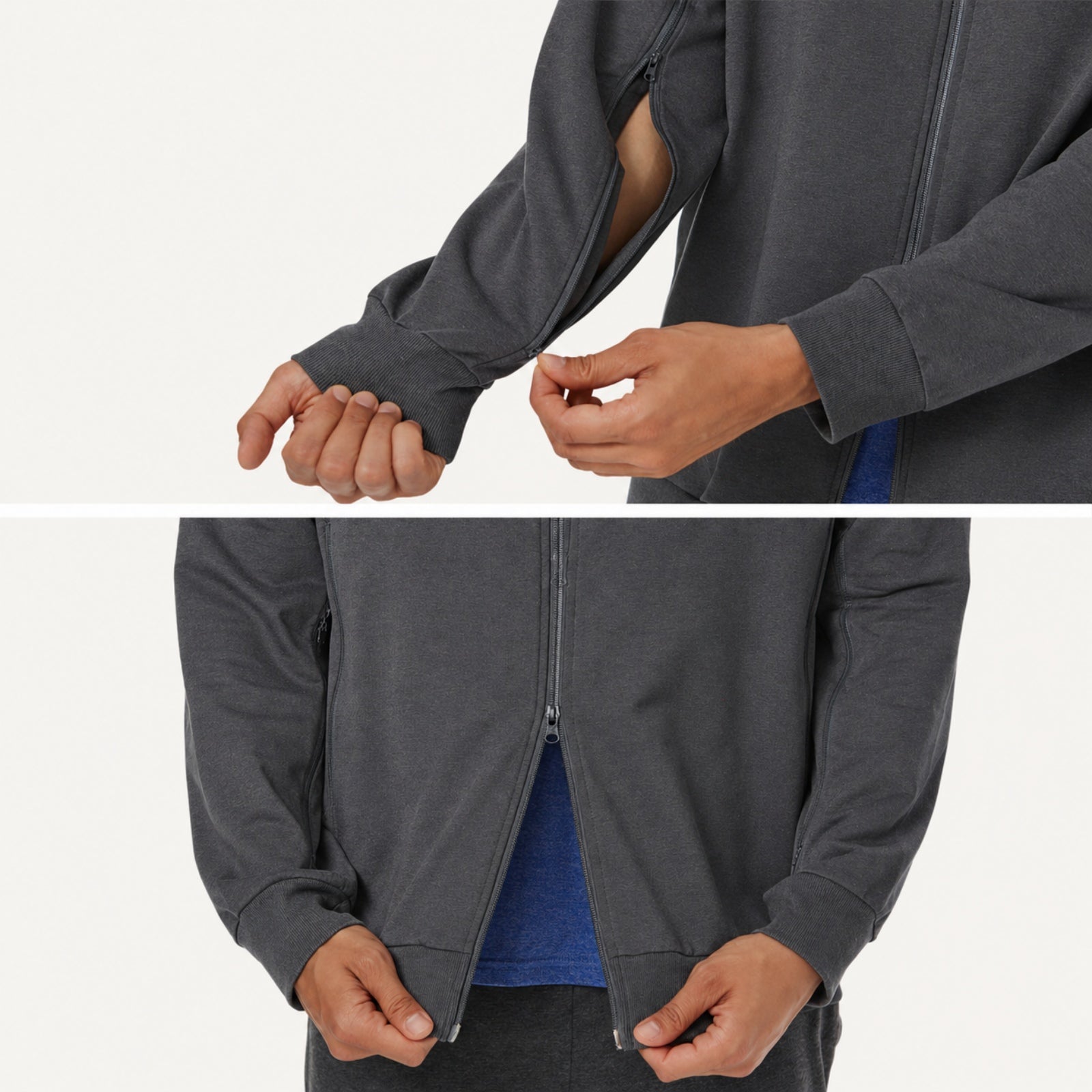 Treatment Access Zip Hoodie für Dialyse, PICC & Chemo – Yabeesy Care