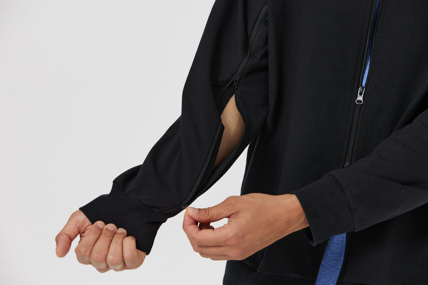 Recovery Zip Jacket for Chemotherapy, Dialysis & Port Access – Soft, Antibacterial Adaptive Outerwear for Clinic Comfort & Easy IV Care