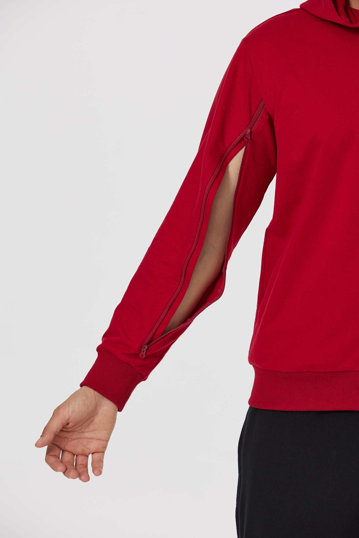 Recovery Zip Jacket for Chemotherapy, Dialysis & Port Access – Soft, Antibacterial Adaptive Outerwear for Clinic Comfort & Easy IV Care