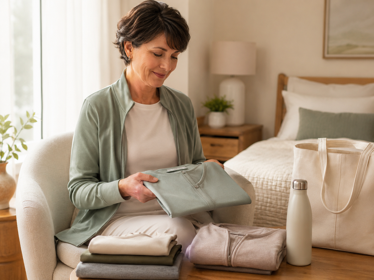 Recovery tops for surgery and treatment access in a calm home recovery setting
