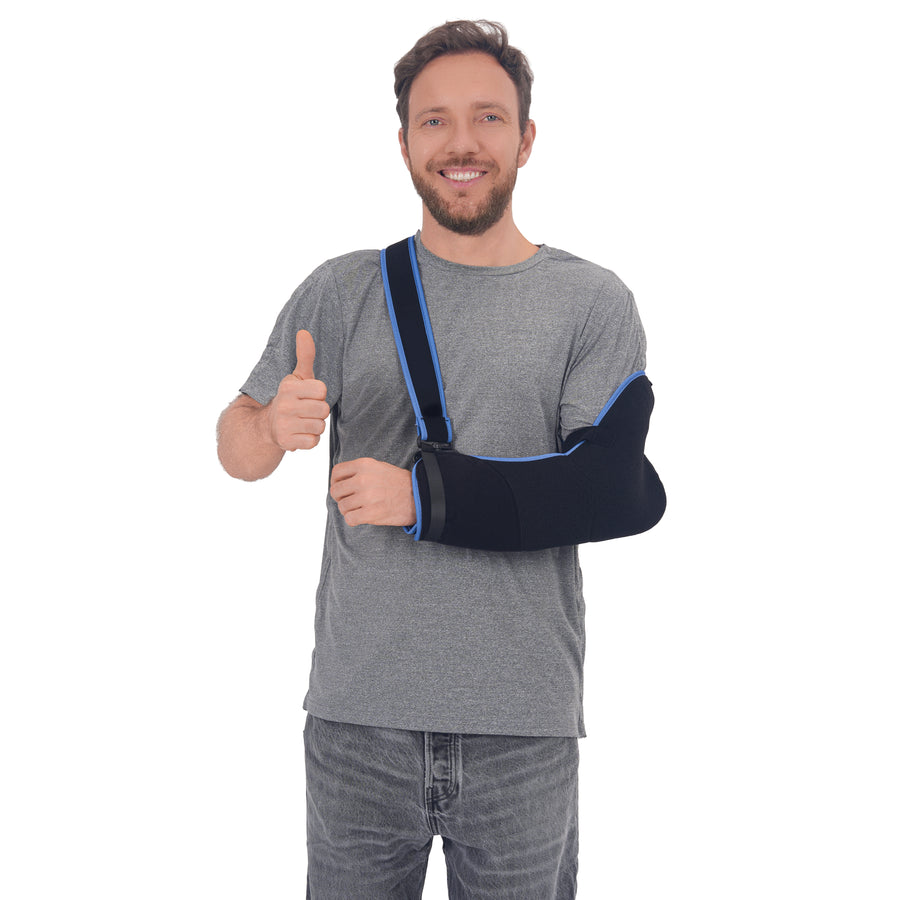 T-shirt con bottoni a pressione laterali per chirurgia della spalla